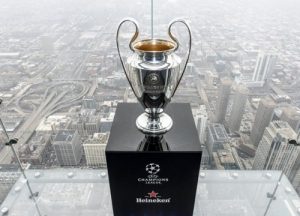 El trofeo de la Champions League antes de la final de Cardiff