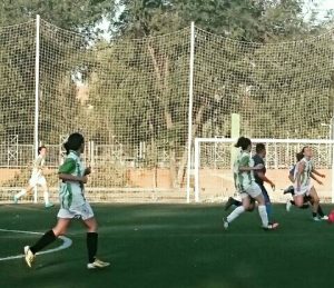 Las jugadoras del Betis San Isidro durante un partido